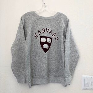 Vintage Preppy Champion Harvard crewneck sweatshirt top embroidered logo Sweater